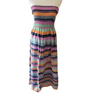 Nolita NYC Strapless Striped Maxi Dress Size L